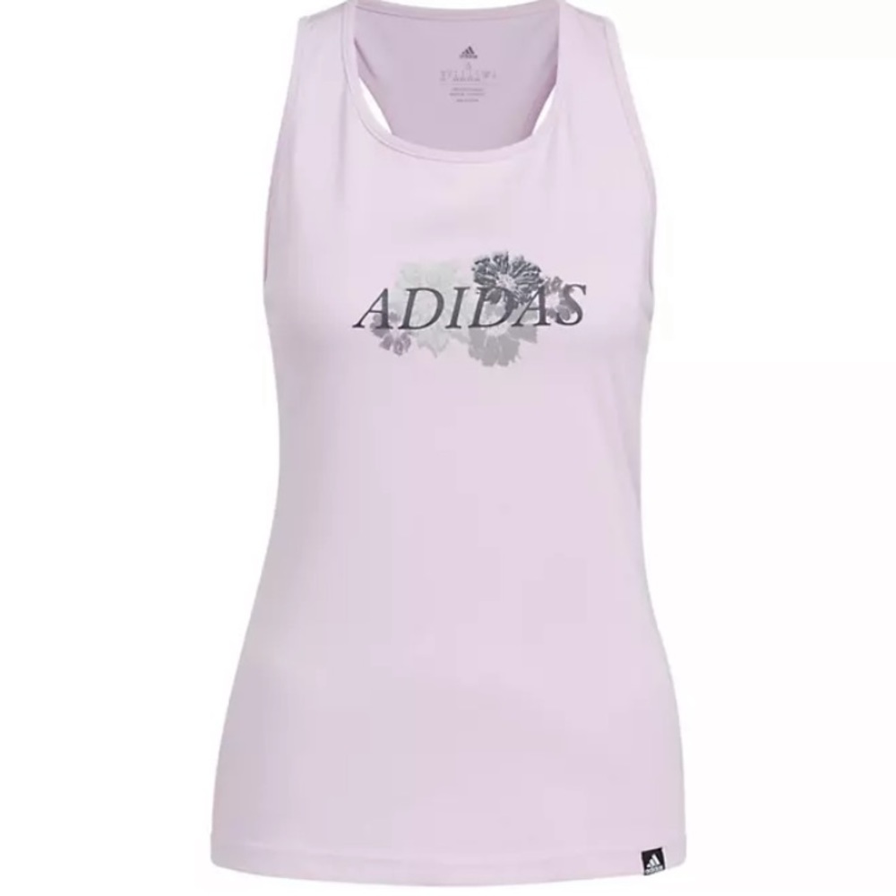 Adidas Racerback Tank Flower Print - Picture 4 of 4